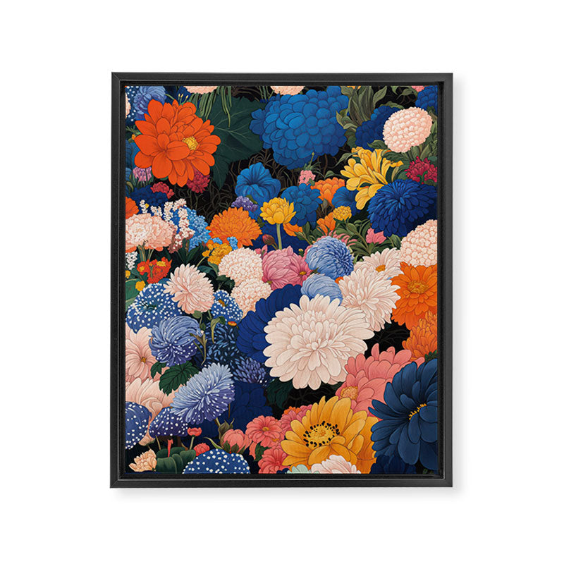 Floral Wall Art Botanical Poster Japanese Painting Maximalist Dopamine Decor Flower Print Framed Canvas Print Gallery Image 6
