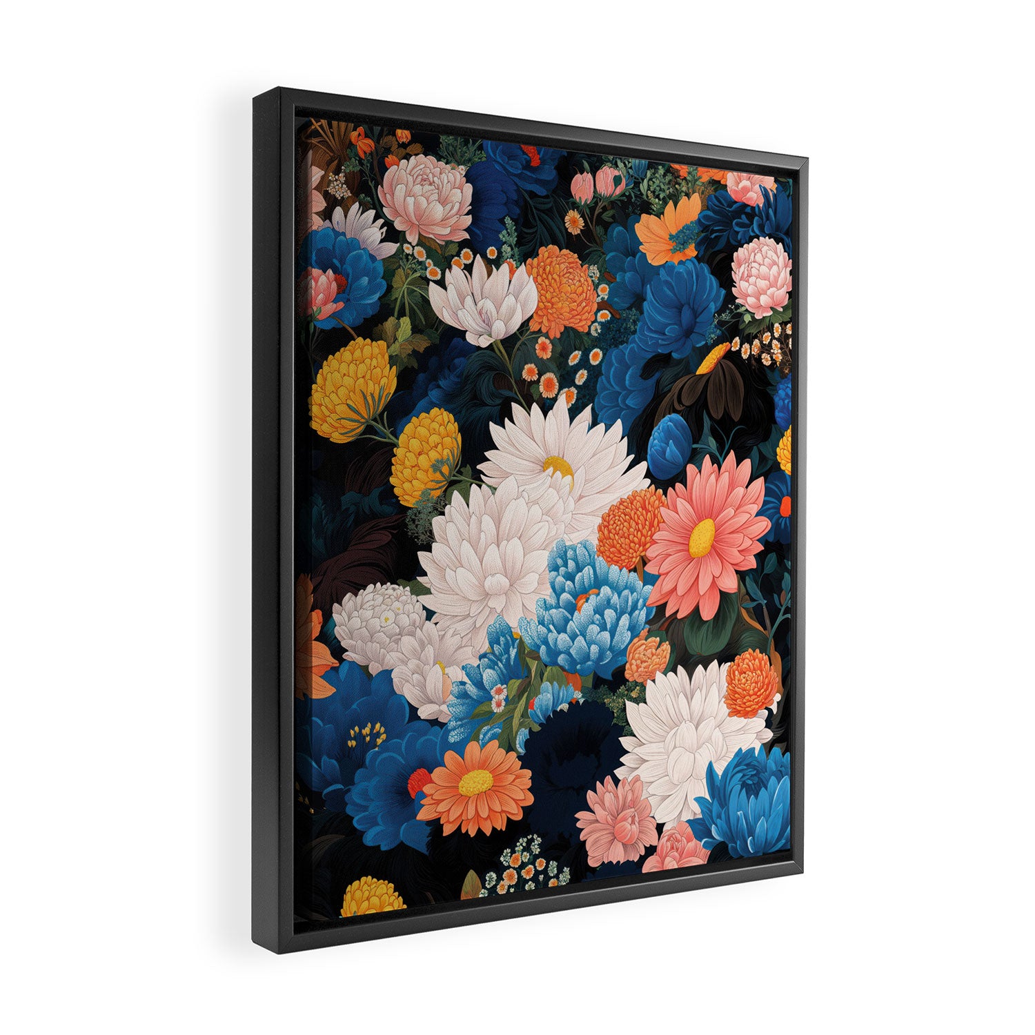 Flower Print Japanese Painting Floral Wall Art Botanical Poster Maximalist Dopamine Decor Framed Canvas Print Gallery Image 2