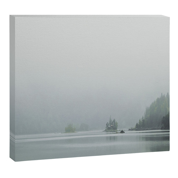 Fog over the Lake - Landscape Photography Canvas Print Gallery Image 1