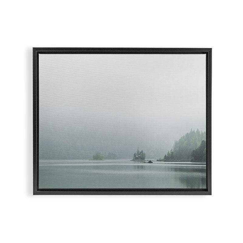 Fog over the Lake - Landscape Photography Framed Canvas Print Gallery Image 12