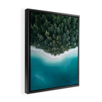 Green and Blue Symmetry - Landscape Photography Framed Canvas Print Gallery Image 2