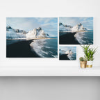 Iceland Mountain Beach - Landscape Photography Canvas Print Gallery Image 3