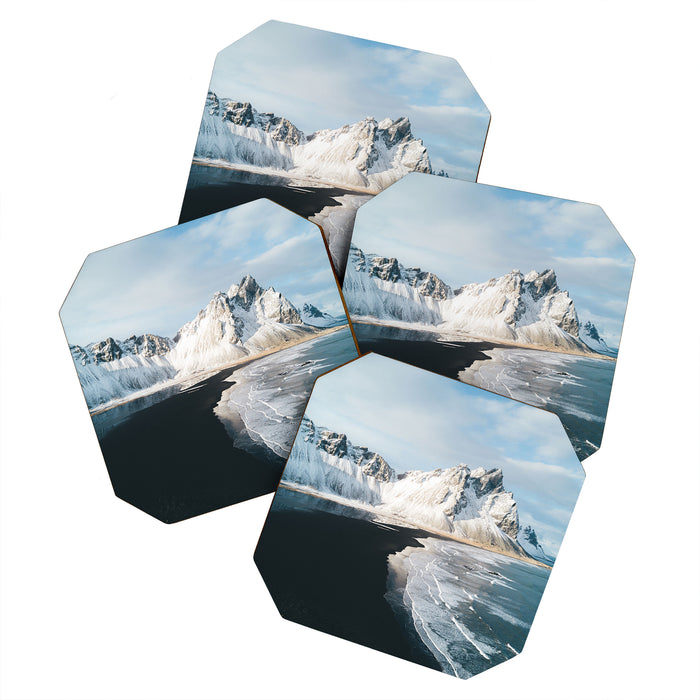 Iceland Mountain Beach - Landscape Photography Coaster Gallery Image 1