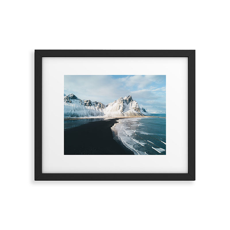 Iceland Mountain Beach - Landscape Photography Framed Art Print Gallery Image 4