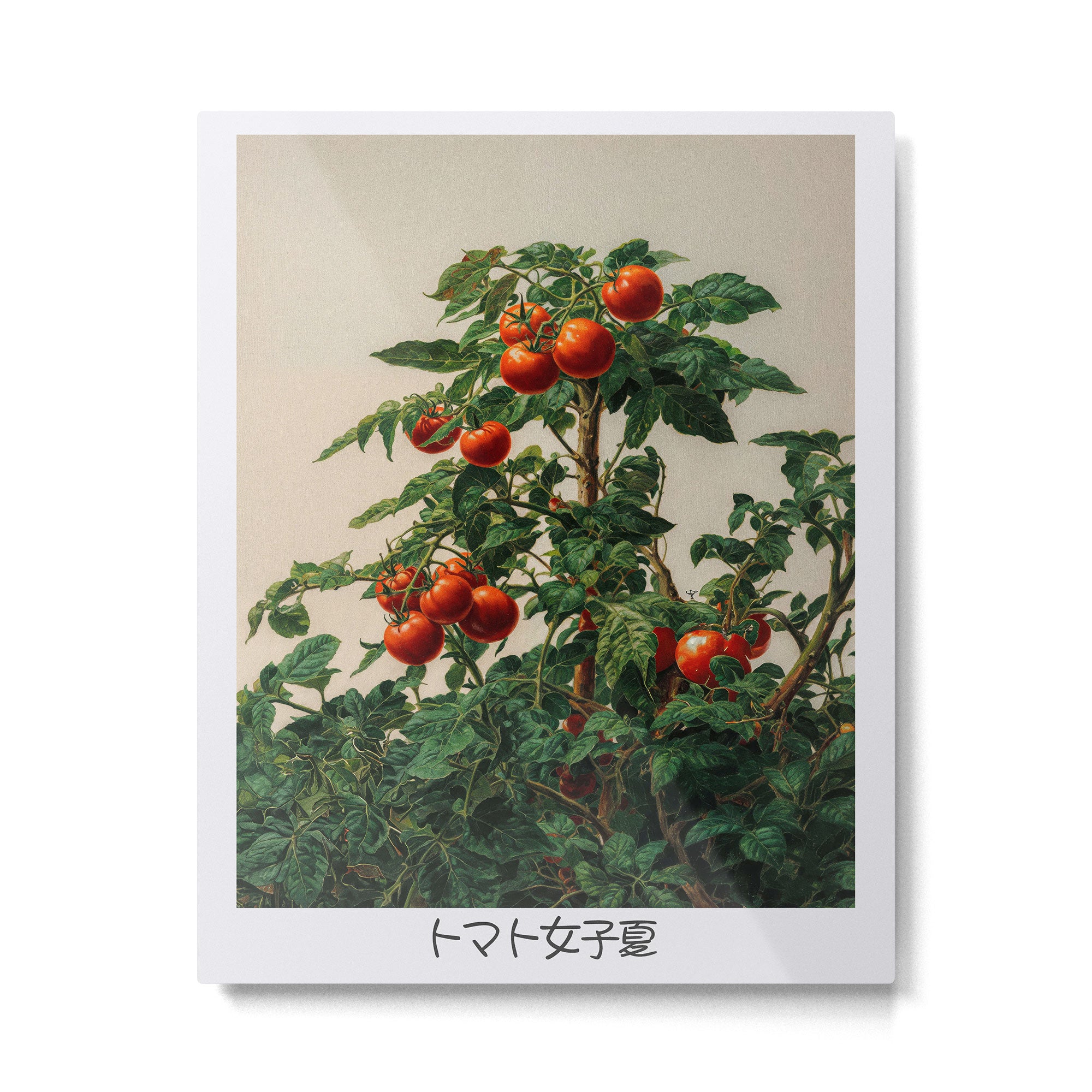 Japandi Wall Art Tomato Girl Summer Japanese Art Botanical Wall Art Sage Green Poster Maximalist Art Metal Print Gallery Image 4