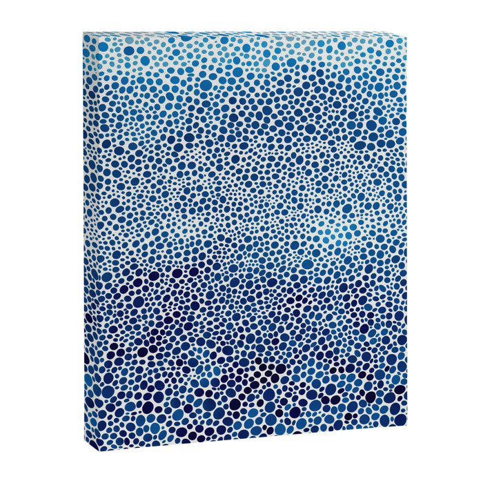 Japanese Art Navy Blue Wall Art Polkadot Abstract Print maximalist Wall Art Wabi Sabi Poster Canvas Print Gallery Image 1