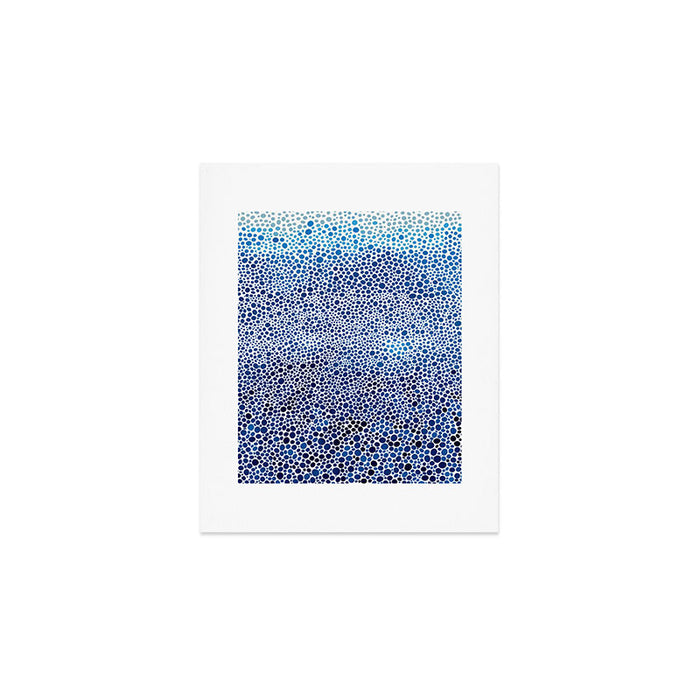 Japanese Art Navy Blue Wall Art Polkadot Abstract Print maximalist Wall Art Wabi Sabi Poster Art Print Gallery Image 1