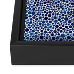 Japanese Art Navy Blue Wall Art Polkadot Abstract Print maximalist Wall Art Wabi Sabi Poster Framed Canvas Print Gallery Image 3