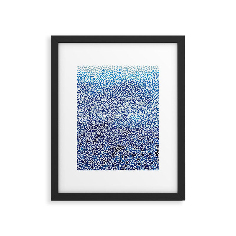 Japanese Art Navy Blue Wall Art Polkadot Abstract Print maximalist Wall Art Wabi Sabi Poster Framed Art Print Gallery Image 5