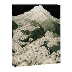Japanese Floral Wall Art Mountain Poster Sage Green Wabi Sabi japandi  botanical Flower Painting Canvas Print Gallery Image 6