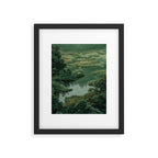 Japanese Forest Painting Sage Green Wall Art Wabi Sabi Wall Art Minimalist Japanese Poster Framed Art Print Gallery Image 5