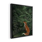 Japanese Painting Botanical Wall Art Japanese Art Green Poster Fox Art Wabi Sabi Minimalist Art  Framed Canvas Print Gallery Image 2