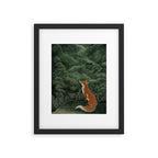Japanese Painting Botanical Wall Art Japanese Art Green Poster Fox Art Wabi Sabi Minimalist Art  Framed Art Print Gallery Image 5