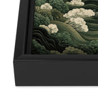 Japanese Painting Green Forest Art Dopamine Decor Wabi Sabi Art Maximalist Wall Art Japandi Art Framed Canvas Print Gallery Image 3