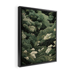 Japanese Painting Green Forest Art Dopamine Decor Wabi Sabi Art Maximalist Wall Art Japandi Art Framed Canvas Print Gallery Image 2