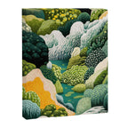 Japanese Painting Maximalist Art Outdoor Poster Sage Green Polkadot Pattern Botanical Wall Art Canvas Print Gallery Image 6