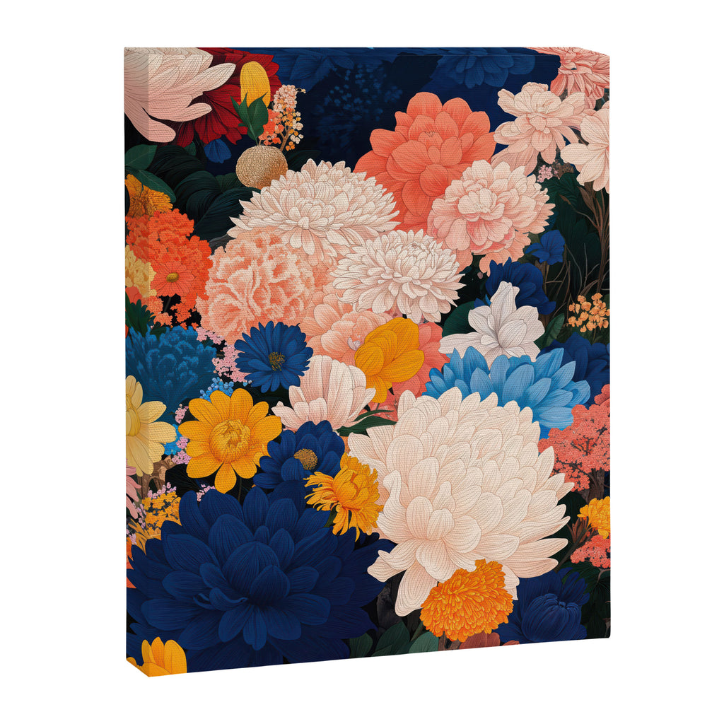 Japanese Painting Maximalist Botanical Wall Art Floral Poster Dopamine Decor Flower gift for her Canvas Print Gallery Image 6