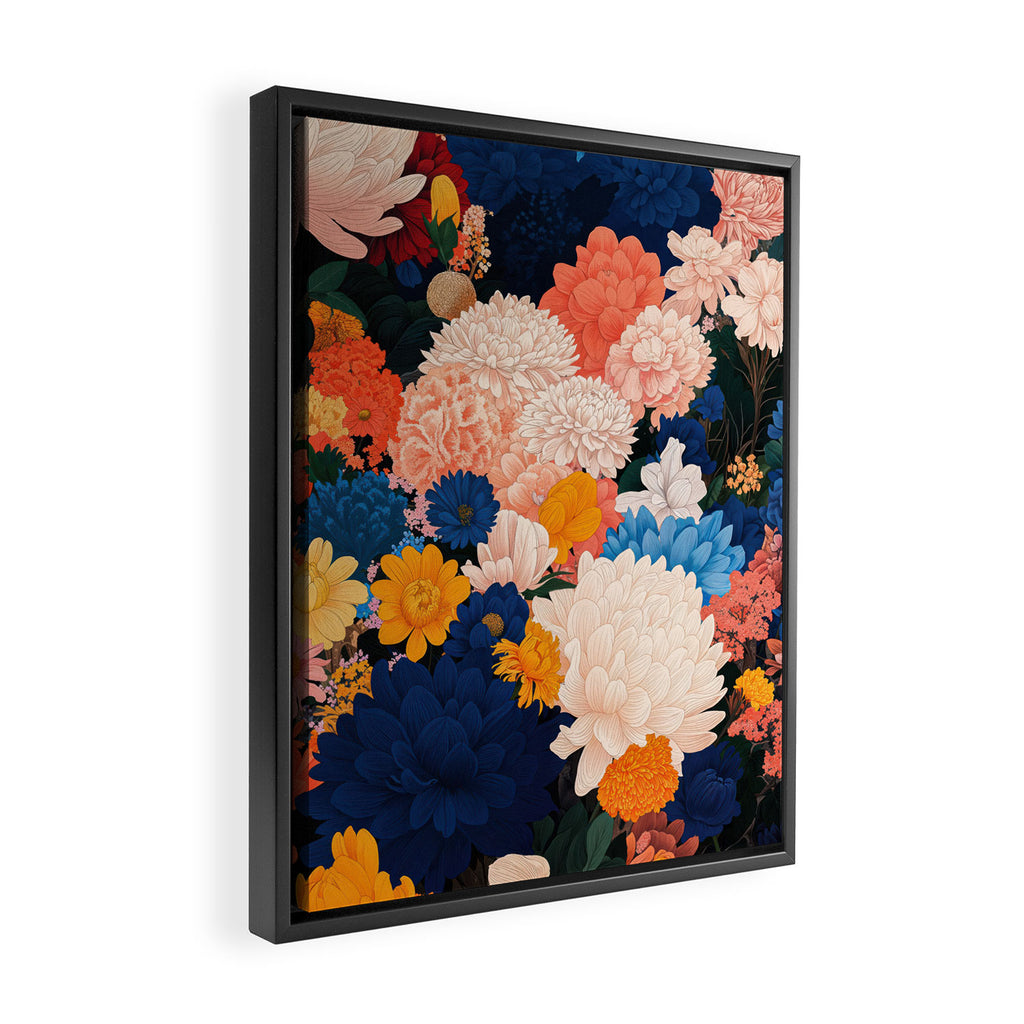 Japanese Painting Maximalist Botanical Wall Art Floral Poster Dopamine Decor Flower gift for her Framed Canvas Print Gallery Image 2