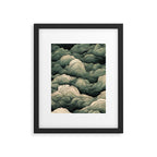 Japanese Painting Wabi Sabi Art Sage Green Decor Japandi Art Minimalist Wall Art Framed Art Print Gallery Image 5