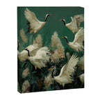 Japanese Poster Heron chinoiserie Print Bird Wall Art asian Japandi Wall Art sage green Painting Canvas Print Gallery Image 6