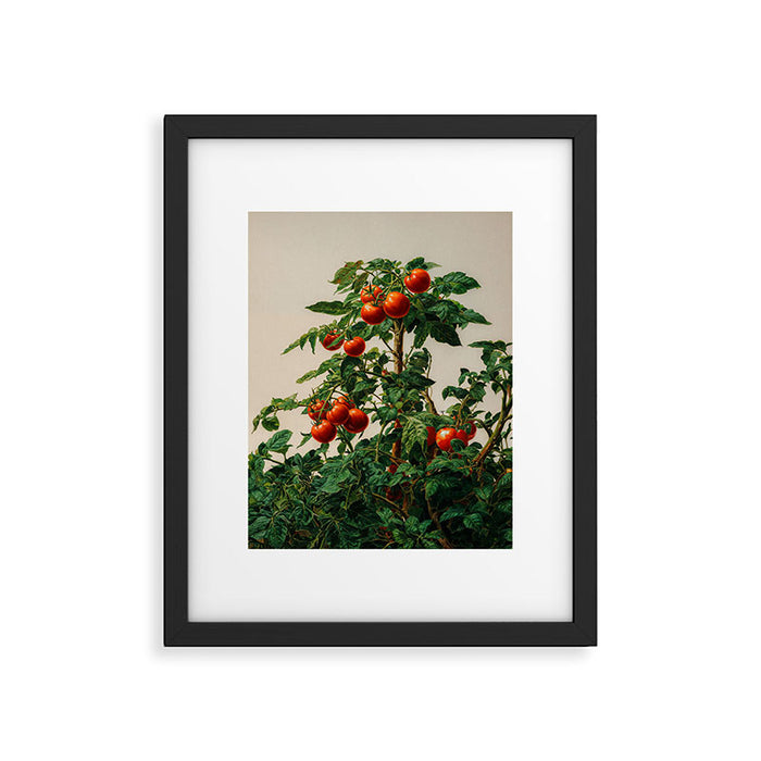 Japanese Wall Art Botanical Art Tomato Girl Summer Sage Green Painting Japandi Poster Kitchen Art Framed Art Print Gallery Image 1