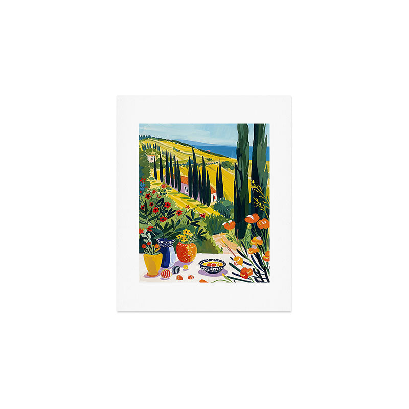 Matisse Painting Mediterranean House with Vibrant Colors and Serene Landscape Art Print Gallery Image 1