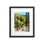 Matisse Painting Mediterranean House with Vibrant Colors and Serene Landscape Framed Art Print Gallery Image 5