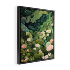 Maximalist Art Botanical Poster Flower Print Polkadot Pattern Floral Art Forest Wall Art Pastel Art Framed Canvas Print Gallery Image 2