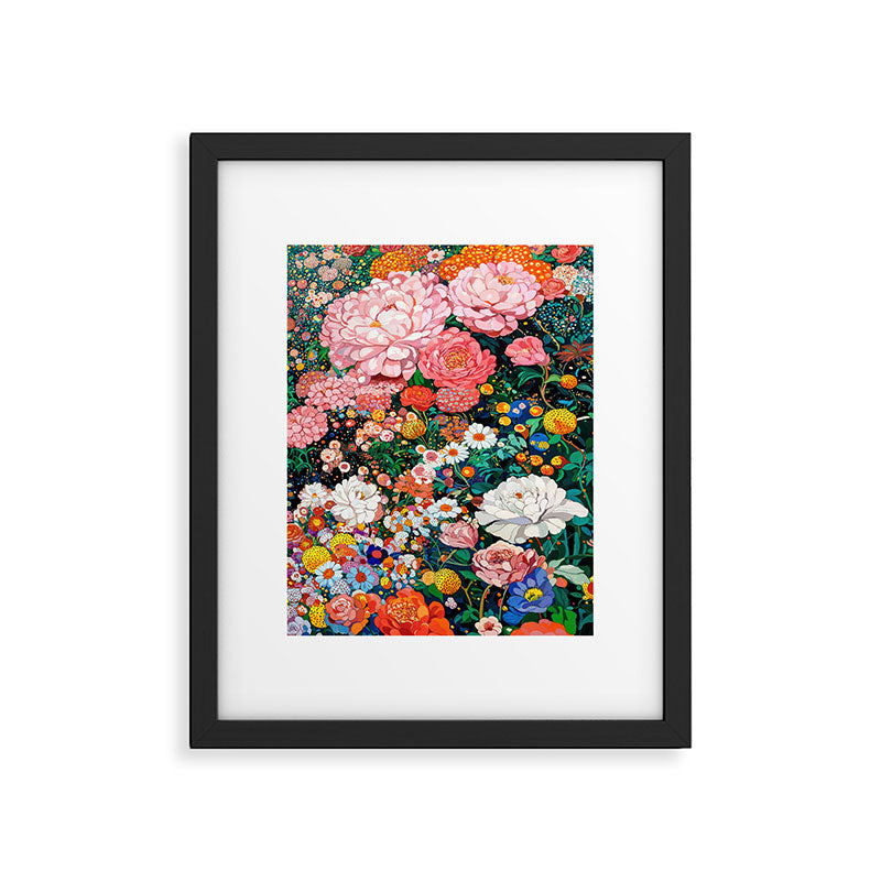Maximalist Botanical Wall Art Floral Poster Flower Print Dopamine Decor Pink Art Japanese Painting Framed Art Print Gallery Image 5