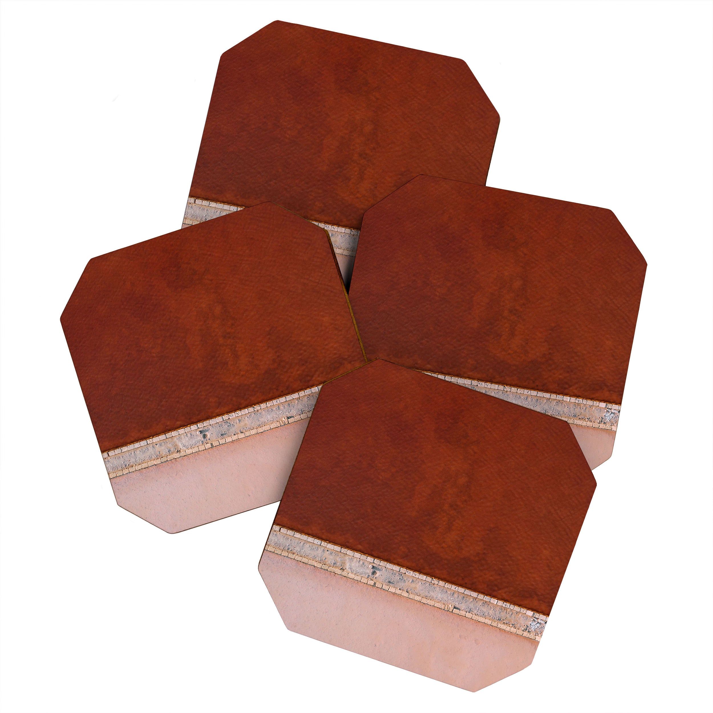 Pink and Red Salt Lake in Italy Coaster Gallery Image 1