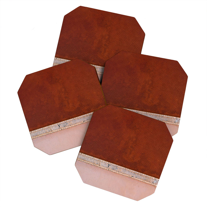 Pink and Red Salt Lake in Italy Coaster Gallery Image 1
