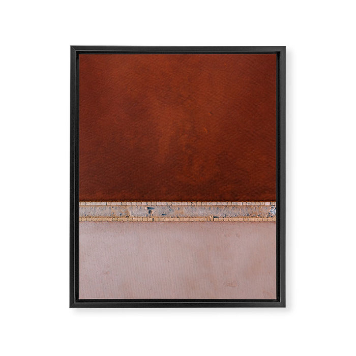 Pink and Red Salt Lake in Italy Framed Canvas Print Gallery Image 1