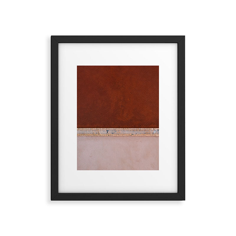 Pink and Red Salt Lake in Italy Framed Art Print Gallery Image 1