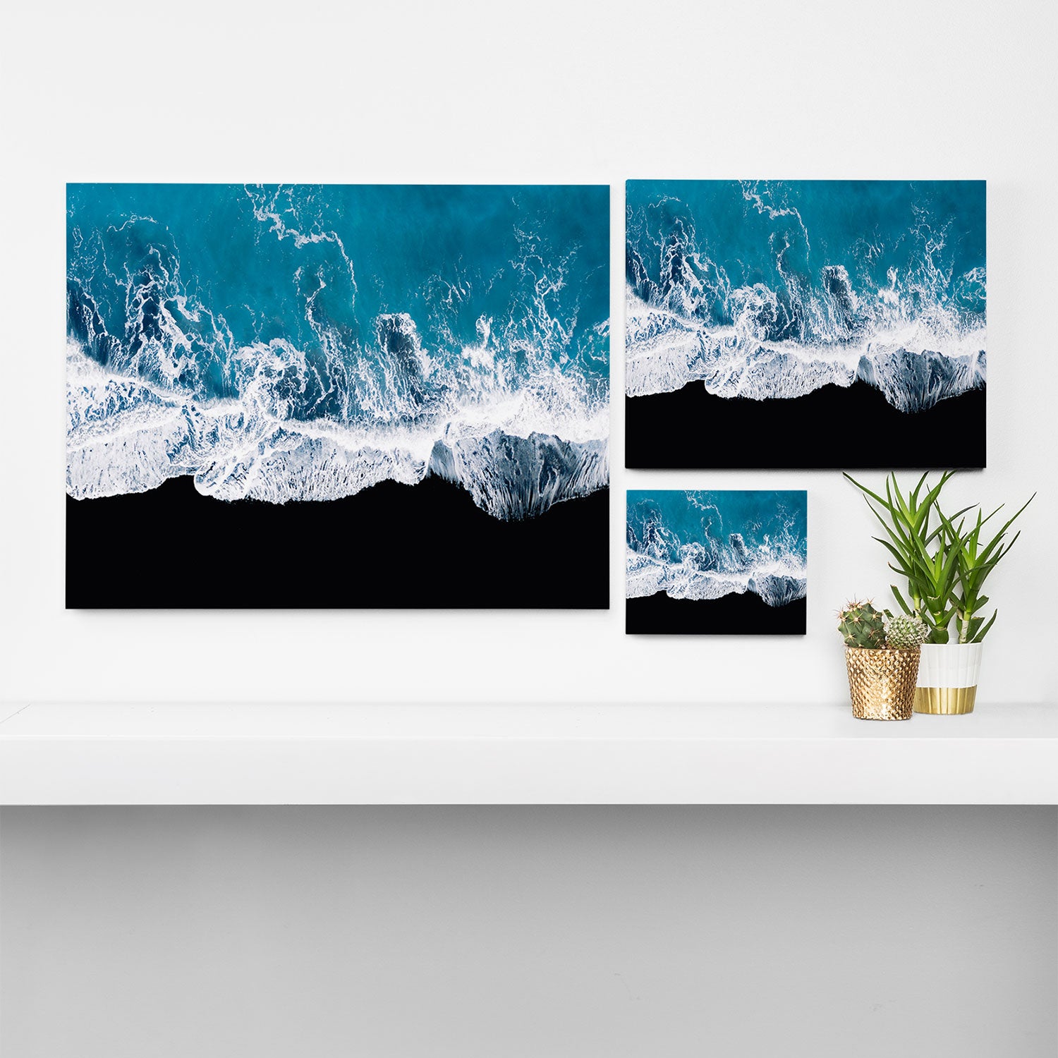 Minimalism Is Waves In Iceland  - Landscape Photography Canvas Print Gallery Image 3