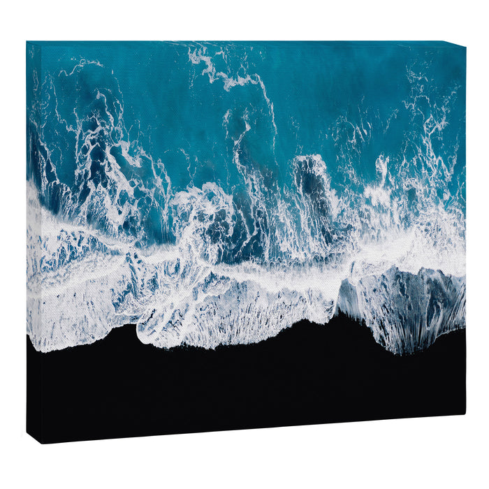 Minimalism Is Waves In Iceland  - Landscape Photography Canvas Print Gallery Image 1