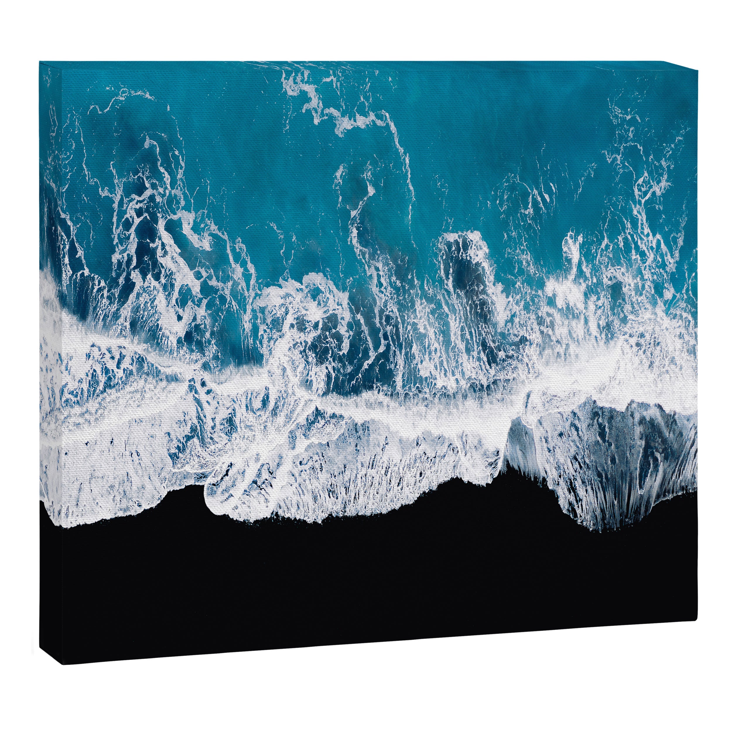 Minimalism Is Waves In Iceland  - Landscape Photography Canvas Print Gallery Image 12