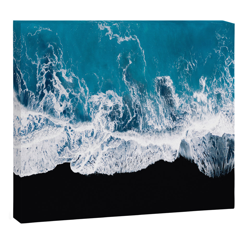 Minimalism Is Waves In Iceland  - Landscape Photography Canvas Print Gallery Image 3