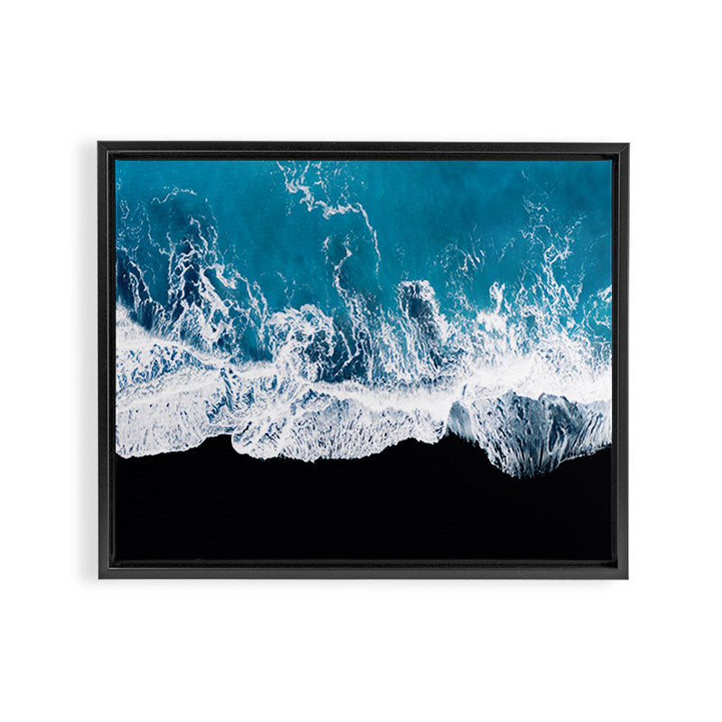 Minimalism Is Waves In Iceland  - Landscape Photography Framed Canvas Print Gallery Image 12