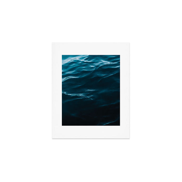 Minimalist blue water surface texture - oceanscape Art Print Gallery Image 1