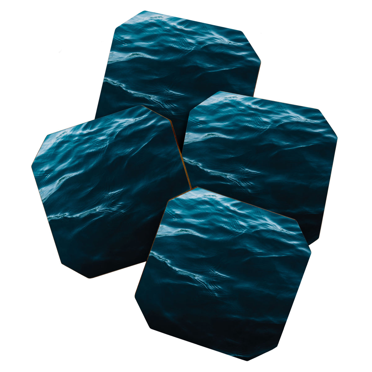 Minimalist blue water surface texture - oceanscape Coaster Gallery Image 1