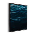 Minimalist blue water surface texture - oceanscape Framed Canvas Print Gallery Image 2