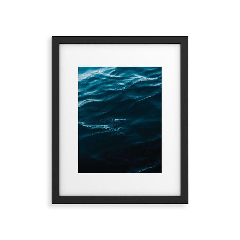 Minimalist blue water surface texture - oceanscape Framed Art Print Gallery Image 4