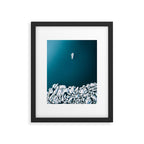 Minimalist Ice Bergs in the blue Ocean Framed Art Print Gallery Image 5