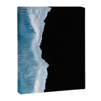 Minimalist wave crashing on a black sand beach in Iceland â Ocean Landscape Photography Canvas Print Gallery Image 6
