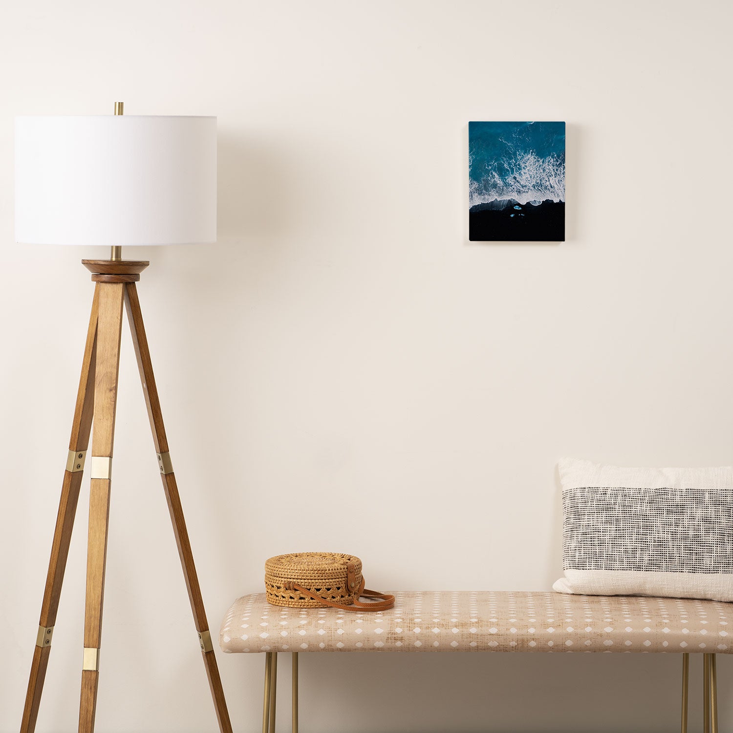Minimalist Waves On A Beach In Iceland Canvas Print Gallery Image 2