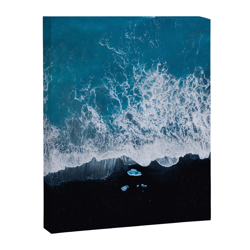 Minimalist Waves On A Beach In Iceland Canvas Print Gallery Image 6