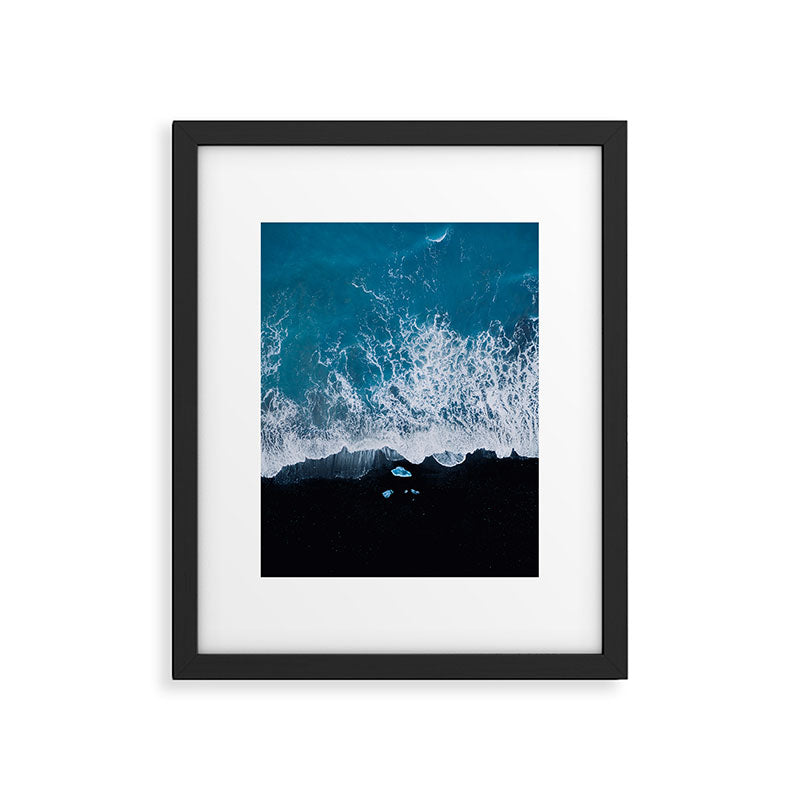 Minimalist Waves On A Beach In Iceland Framed Art Print Gallery Image 5