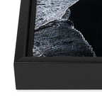 Minimalist Waves on a black sand beach in Iceland - Landscape Photography Framed Canvas Print Gallery Image 3