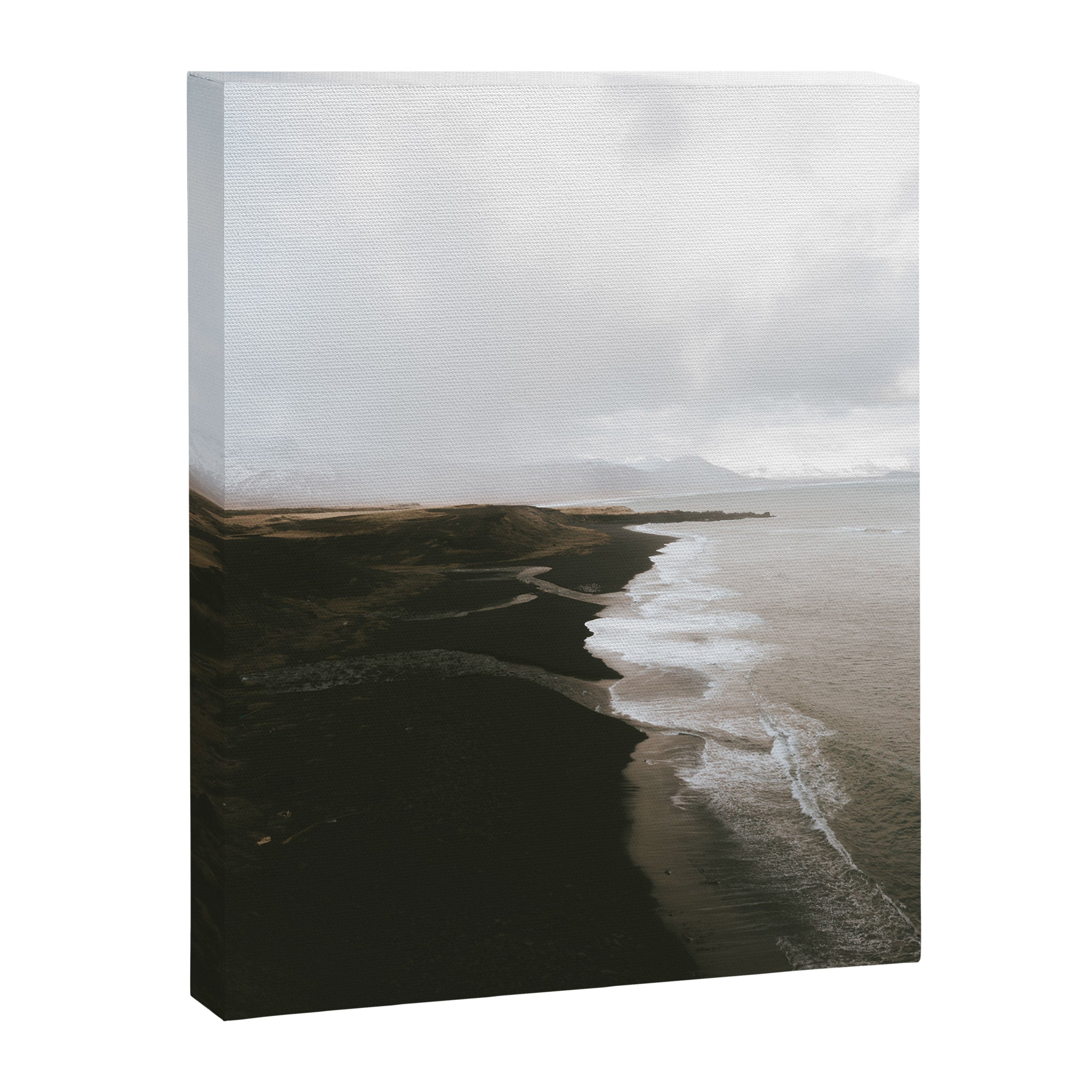 Moody black sand beach in Iceland - Landscape Photography Canvas Print Gallery Image 6