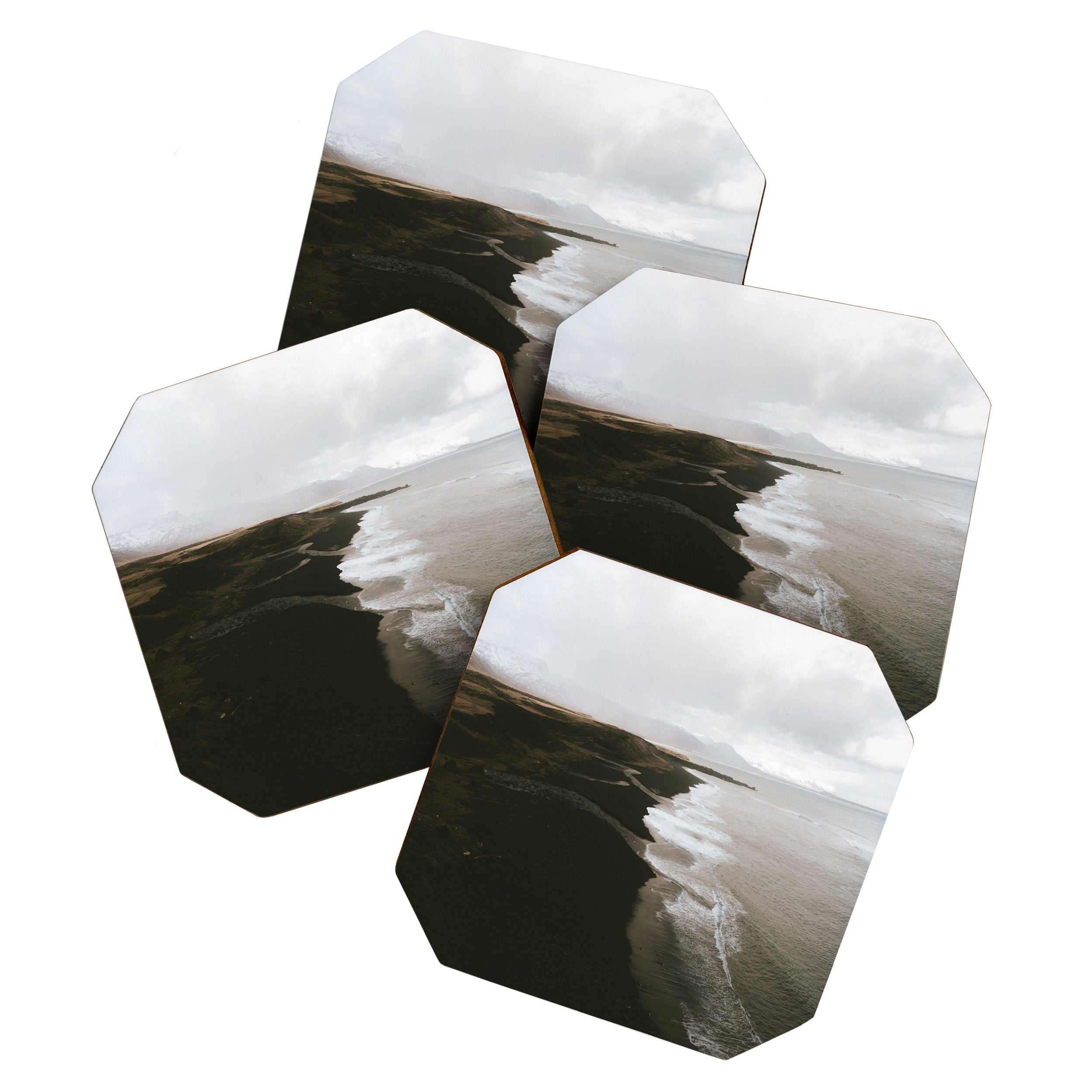 Moody black sand beach in Iceland - Landscape Photography Coaster Gallery Image 1